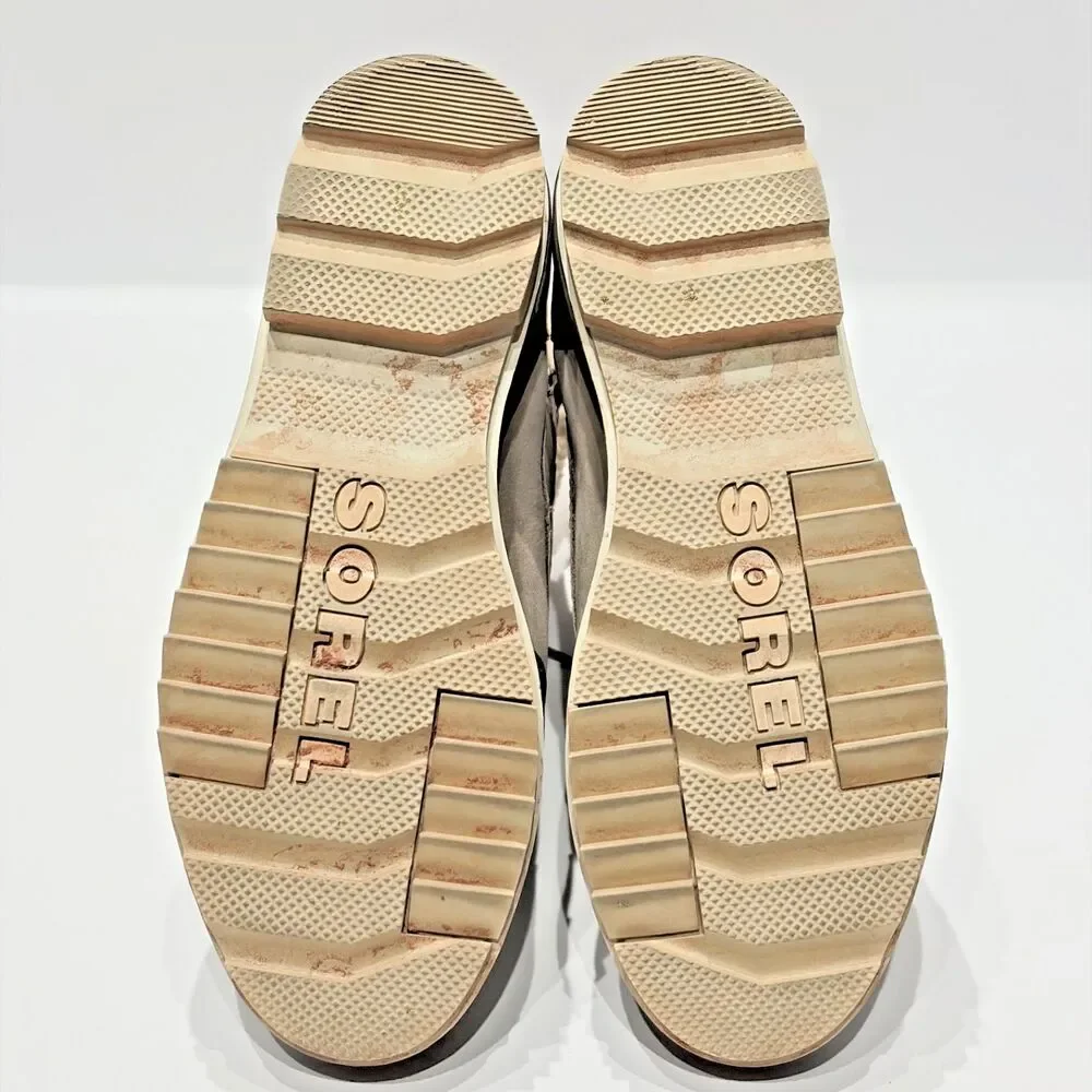 Sorel Tivoli IV Parc Waterproof Winter Boots Beige Leather Women 9.5 Light Wear